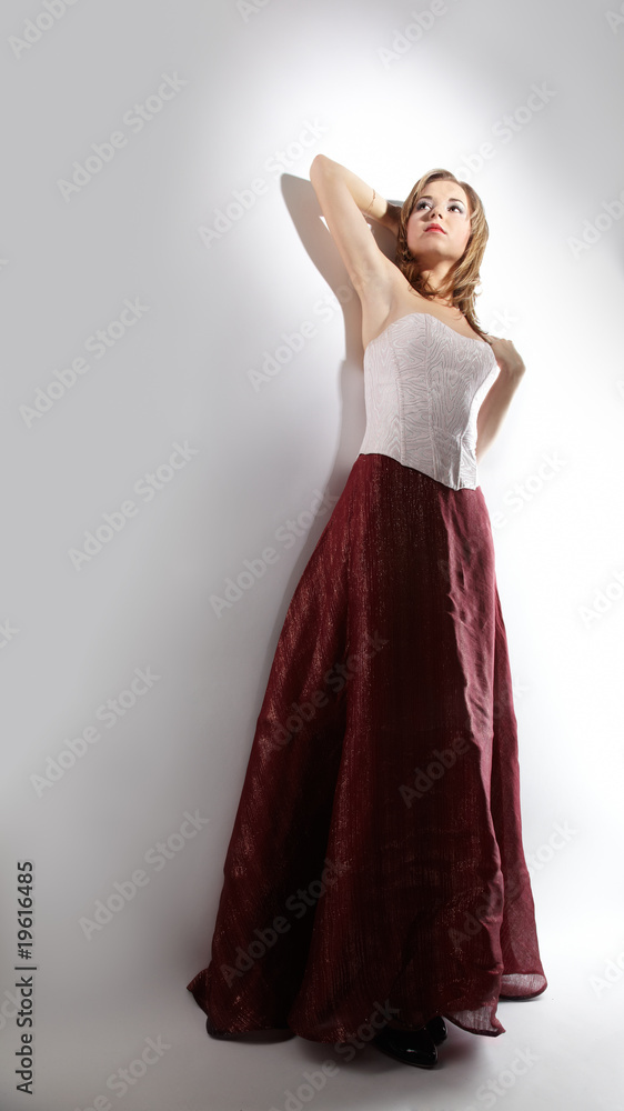 girl in red skirt girl in red skirt