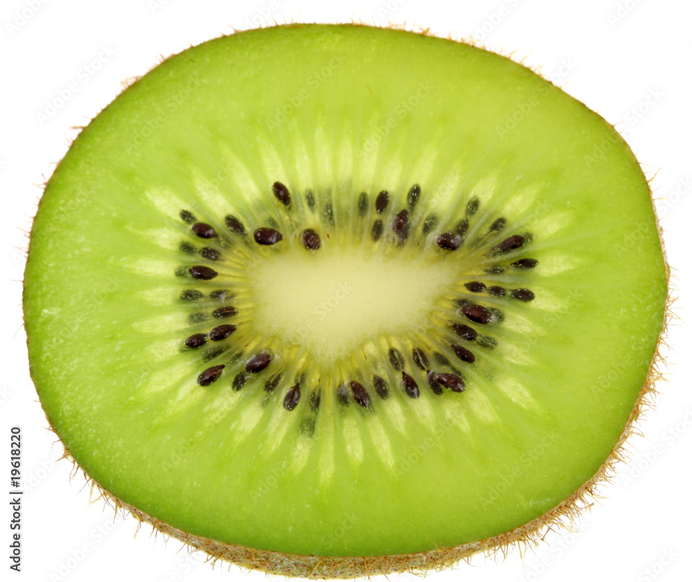 tranche kiwi fond blanc