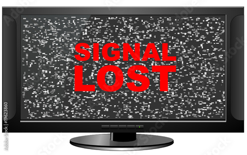 Télévision dans une zone blanche (détouré)