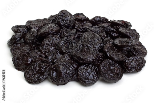 Prunes  isolated on white