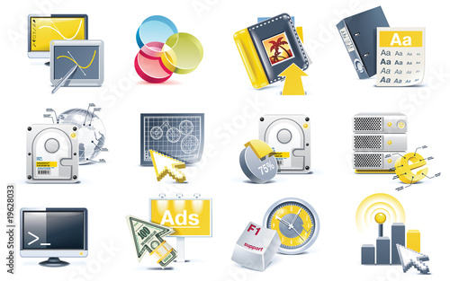 Vector website development icon set