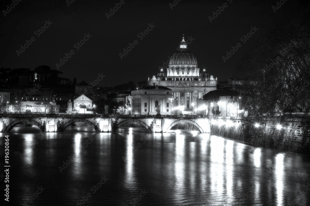 San Pietro - Roma, piena del fiume Tevere