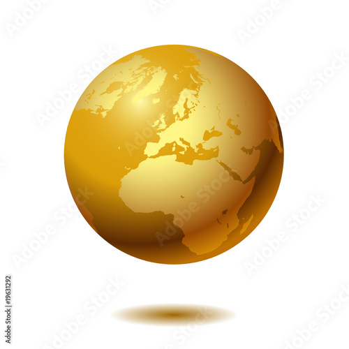 Globe on white background. Vector.