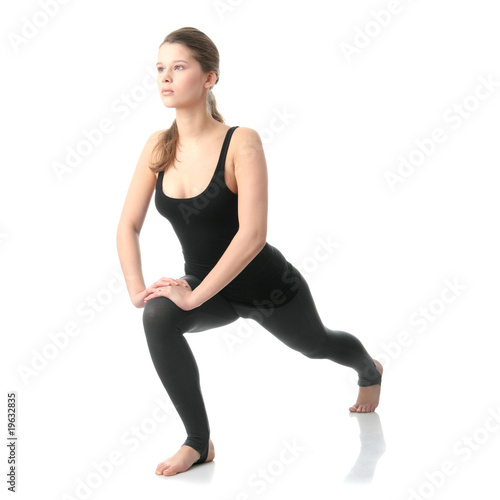 Young beautiful woman during fitness time