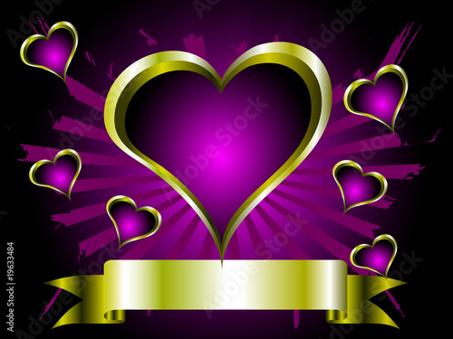 A grunge valentines vector illustration