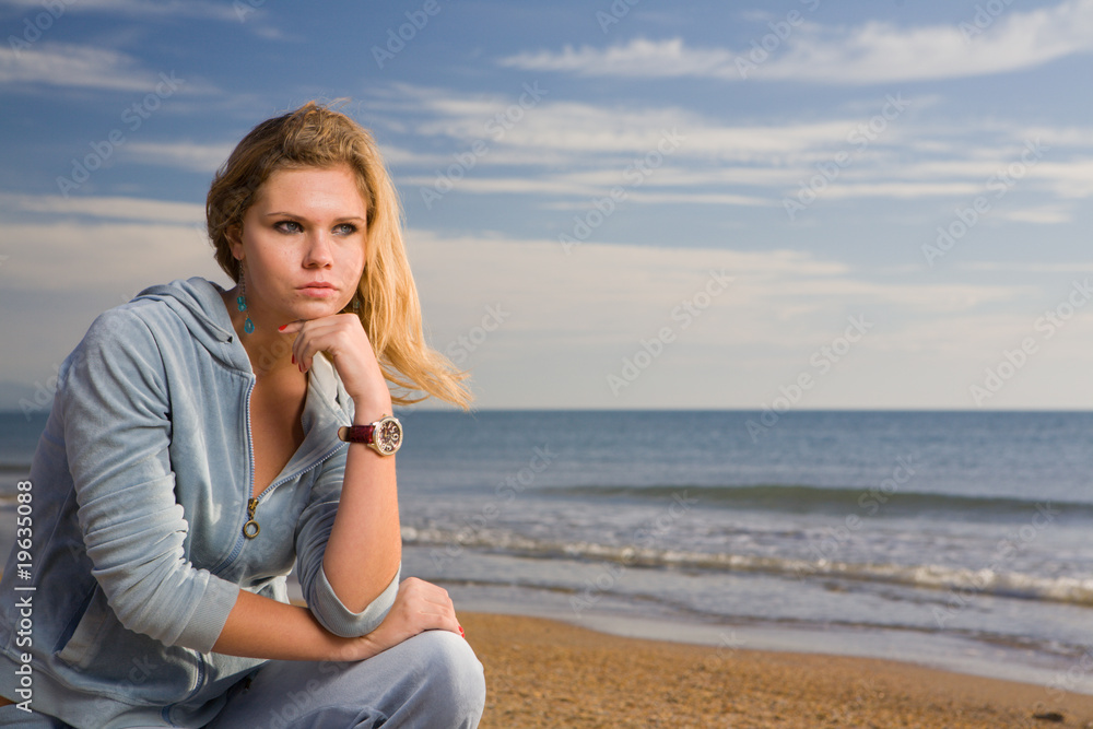 Woman by the sea