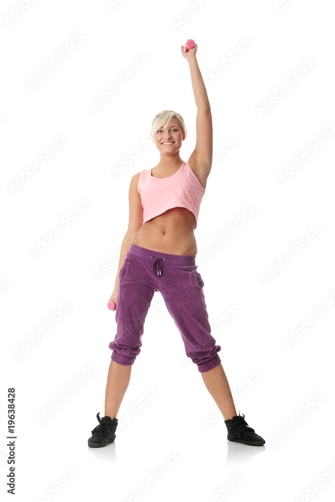 Young beautiful woman during fitness time Young beautiful woman during fitness time