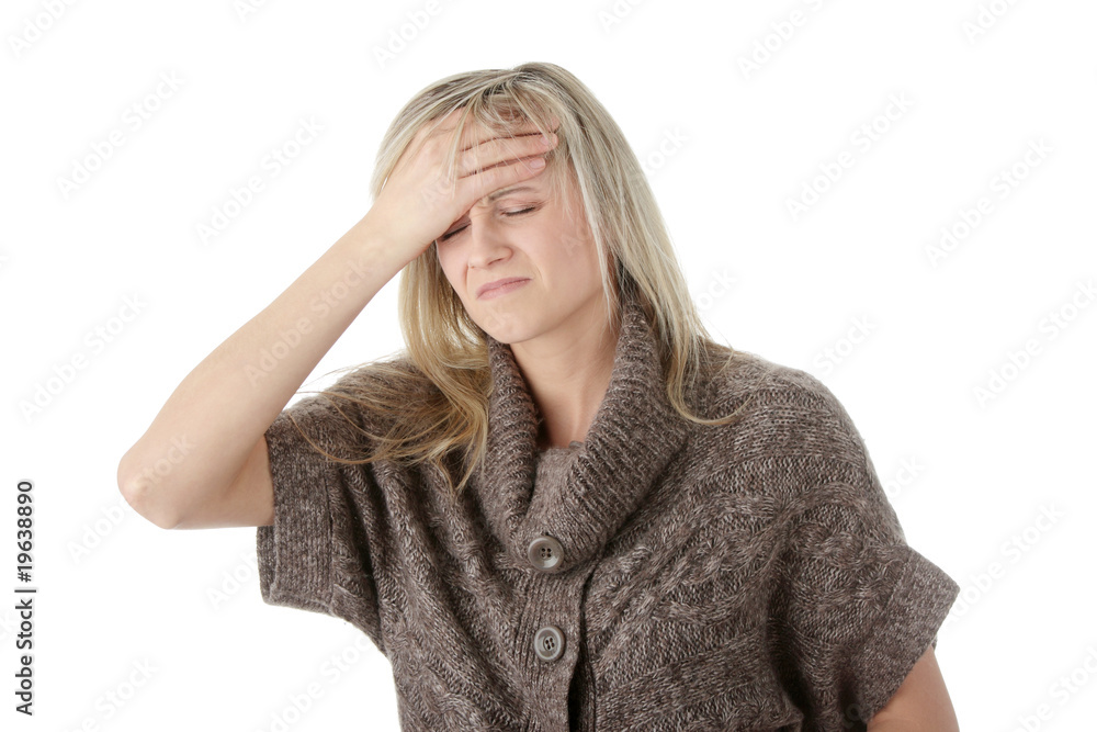 Woman with headache Woman with headache