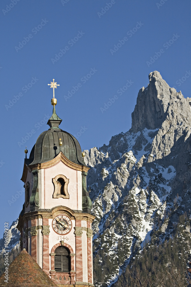 Kirchturm in Mittenwald