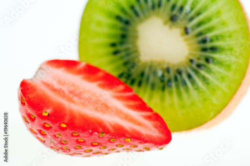 Kiwi and strawberry.