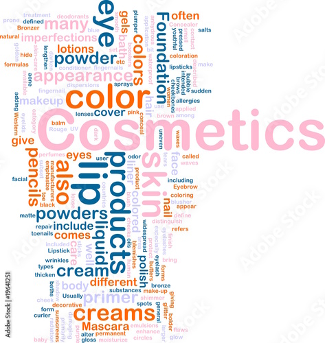Cosmetics products background concept