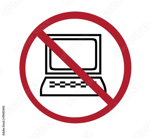 sign - no computers