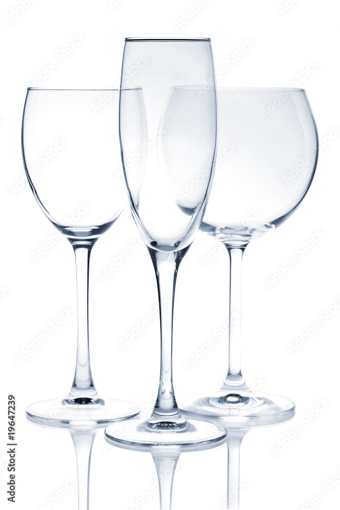 Glass series - White, Red and Champagne wine Glass series - White, Red and Champagne wine