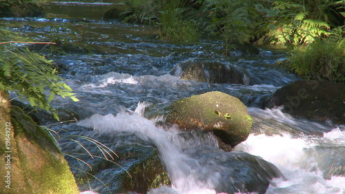 Small waterfall pure frash water in forest