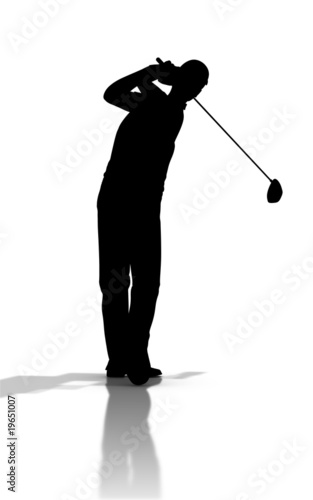 golfer silhouette photo