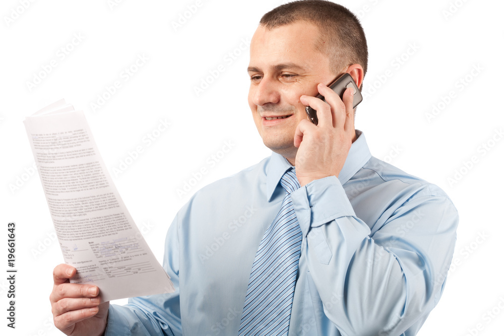 Young businessman using mobile phone Young businessman using mobile phone