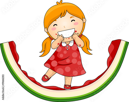 Girl on Watermelon