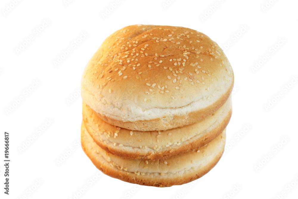 empty hamburgers isolated