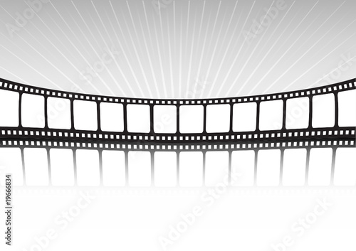 Vector cinema banner and rays