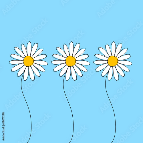 3 Blümchen nebeneinander