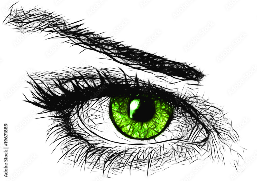 Ilustracja Stock Green Eye Adobe Stock
