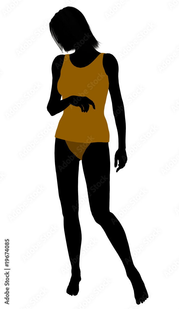 Fototapeta premium Woman Lingerie Silhouette