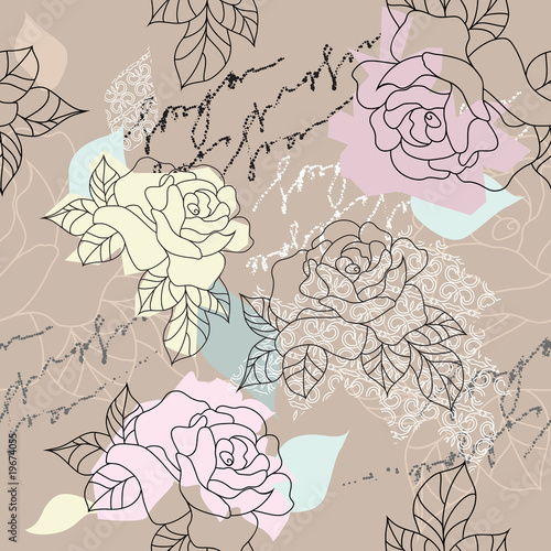 background seamless decoupage