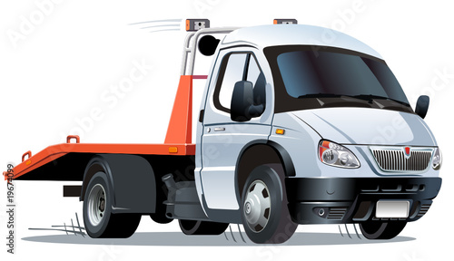 Vector cartoon tow truck