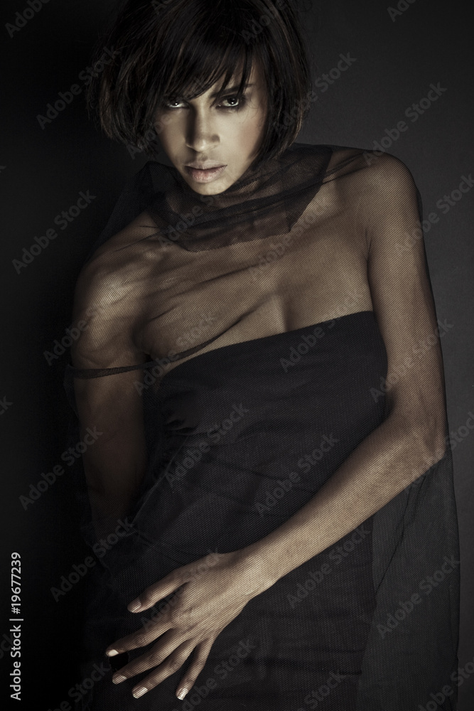 Studio Shot of Beautiful Young Brunette Girl Studio Shot of Beautiful Young Brunette Girl
