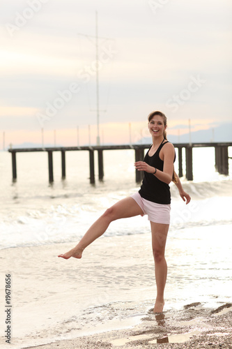 frau am strand