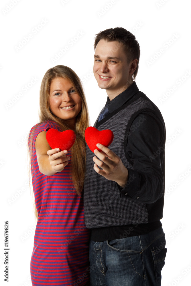 Young enamoured couple
