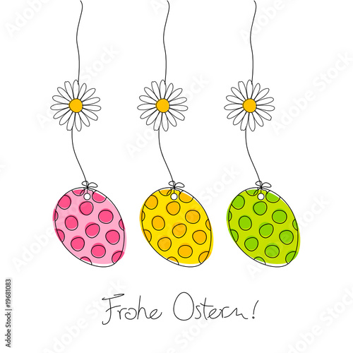 3 Ostereier & Blümchen