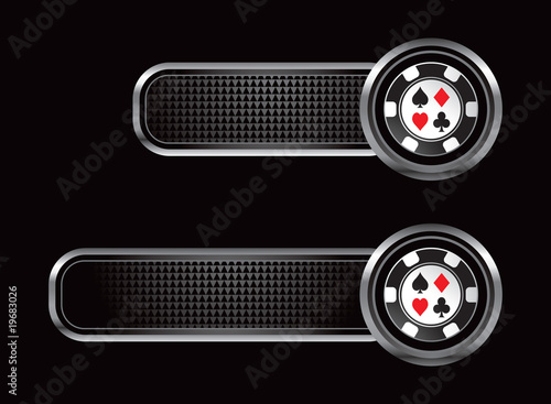 casino chip black banners
