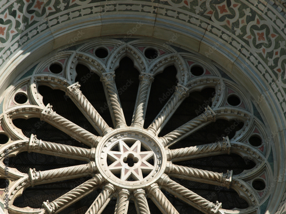 Florence - Reachness of details on the facade Duomo Florence - Reachness of details on the facade Duomo