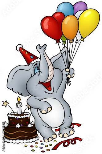 Elephant Happy Birthday - d...