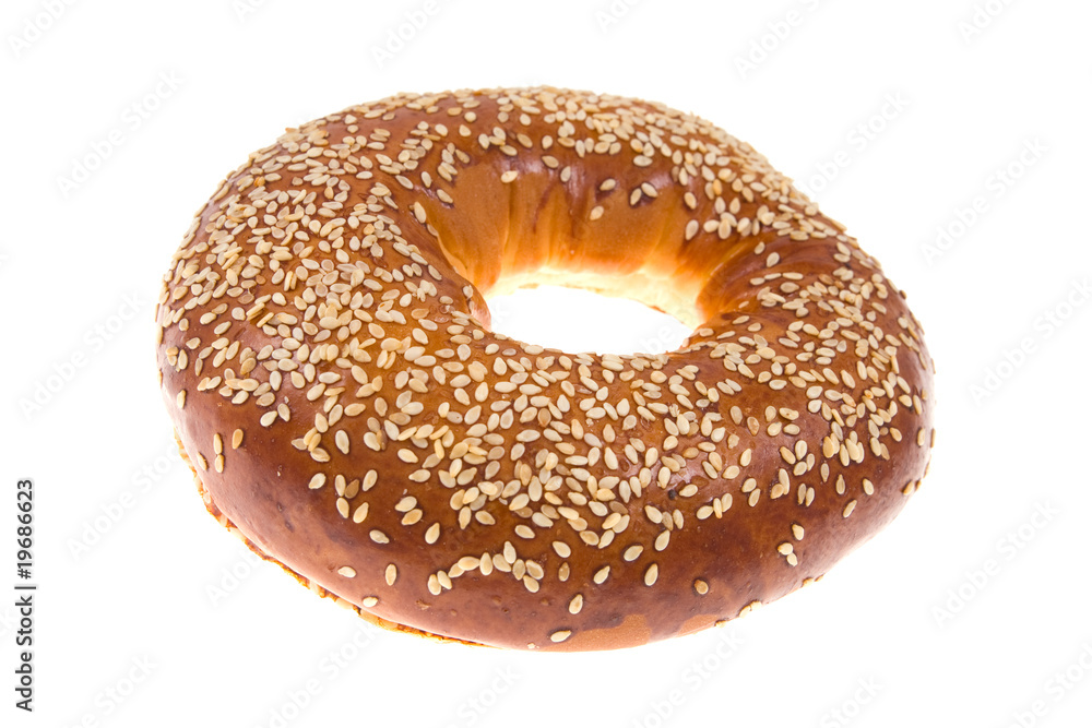 bagel on isolated bagel on isolated