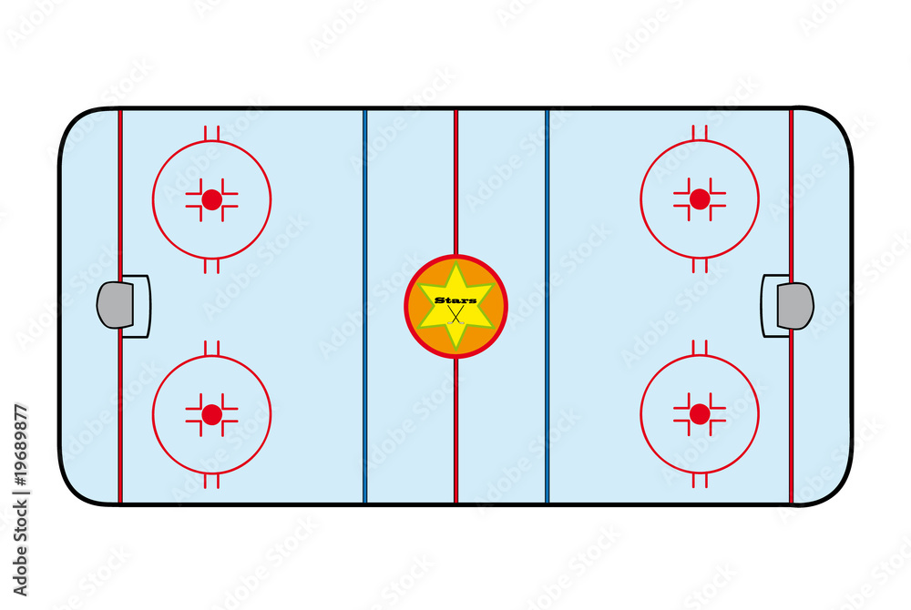 Naklejka premium Ice hockey field