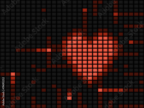 Digital heart illustration