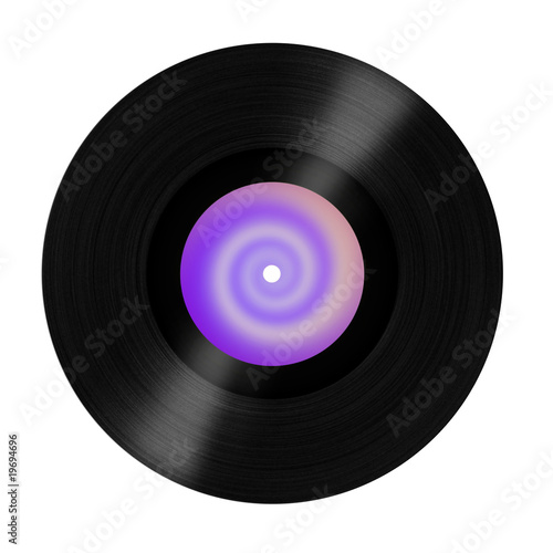 Detailed illustration of a vinyl record.