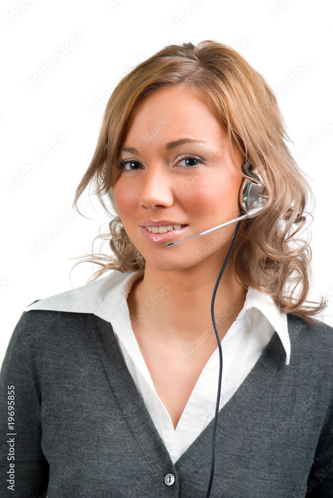 Business woman with head set Business woman with head set