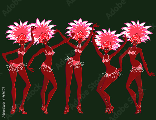 Carnival  dancer - vector illustration