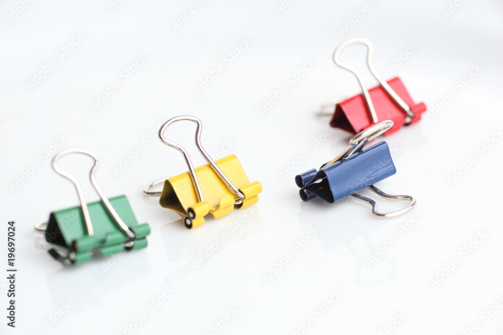 office stationary - colorful paperclips office stationary - colorful paperclips
