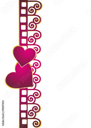 Decorative background with scene heart