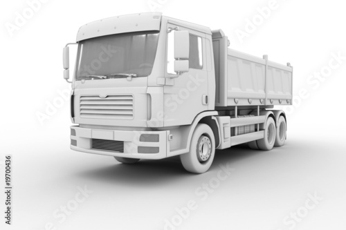 Dump Truck - isolated on white