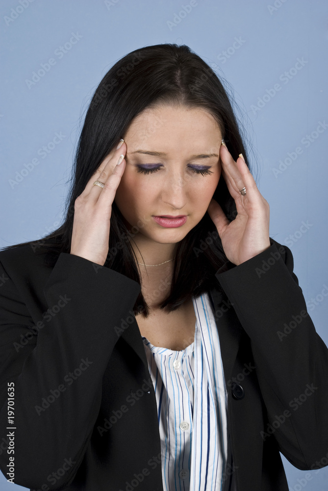 Young business woman with problems Young business woman with problems