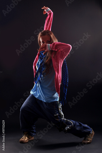 Fototapeta Naklejka Na Ścianę i Meble -  cool  woman modern dancer