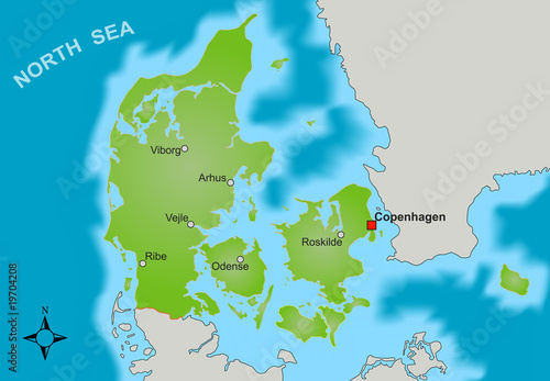 Karte Dänemark