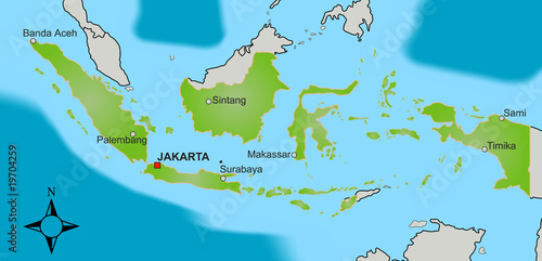 Karte Indonesien
