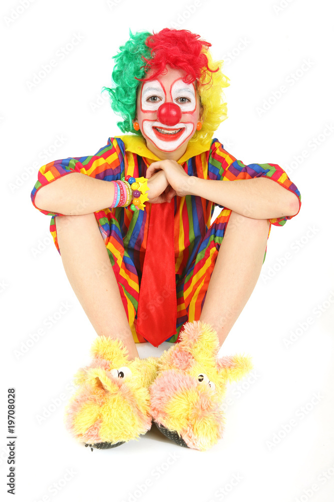 clown enfant assis clown enfant assis