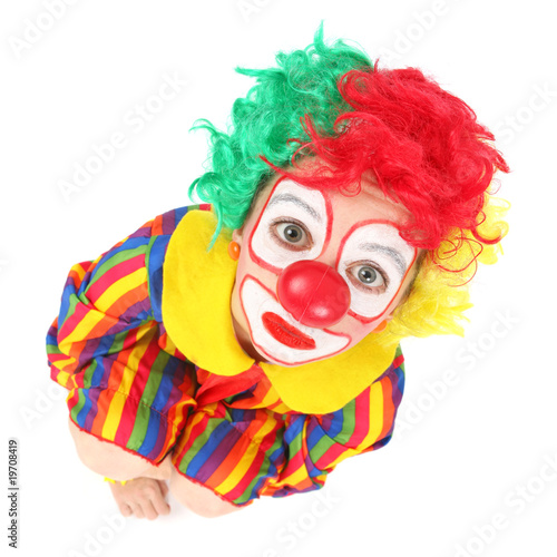clown enfant vue plongeante